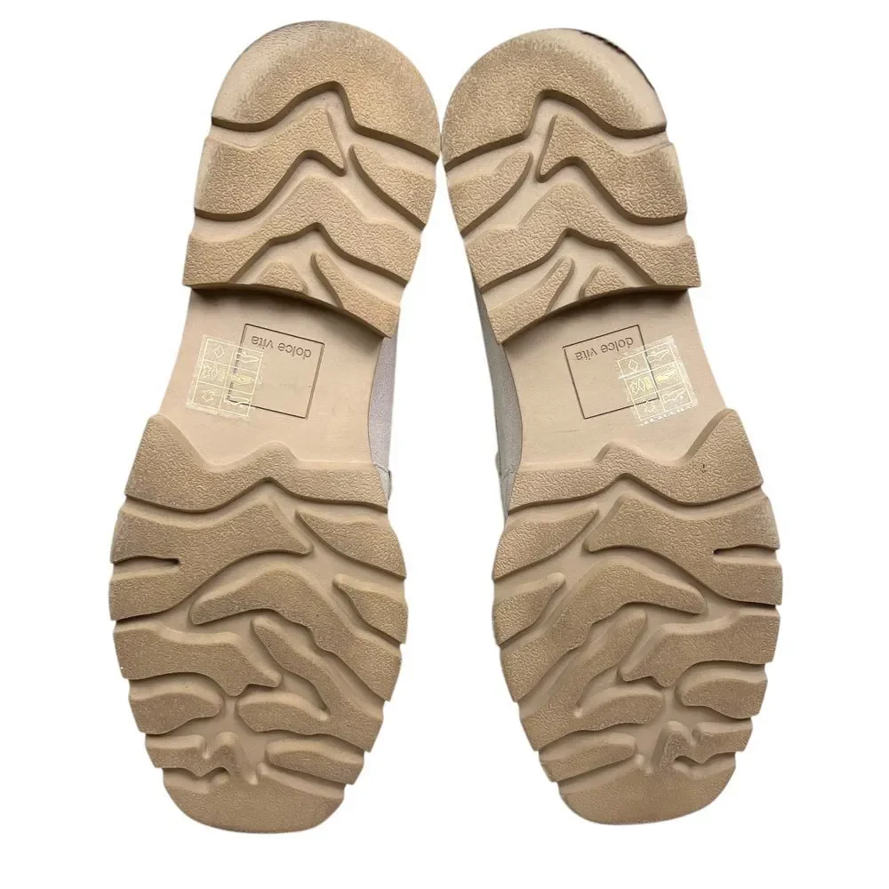 Dolce Vita Womens Penny Loafers Elias Suede‎ Chunky Platform Beige Size 11